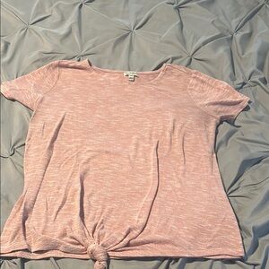 Women's Pink Knot Front Top